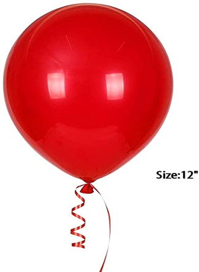HEMITO Premium Metallic Latex Balloons Pack Of 50 Red Balloons for Decoration (Red, Pack Of 50) - Image 2